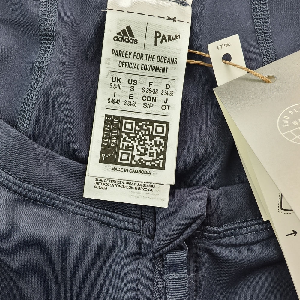 Adidas Yoga Zip Crop Top S NWT Active Parley Eco Training Shirt - Picture 4 of 11